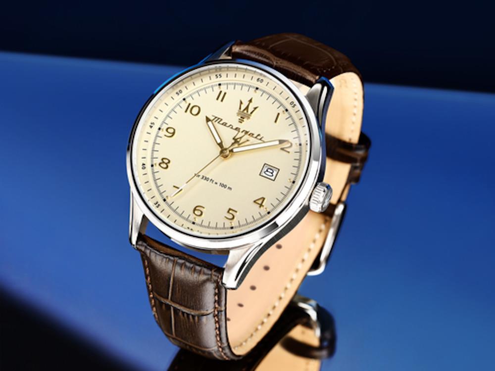 Maserati Sorpasso Quartz Uhr, Elfenbein, 42 mm, R8851124004