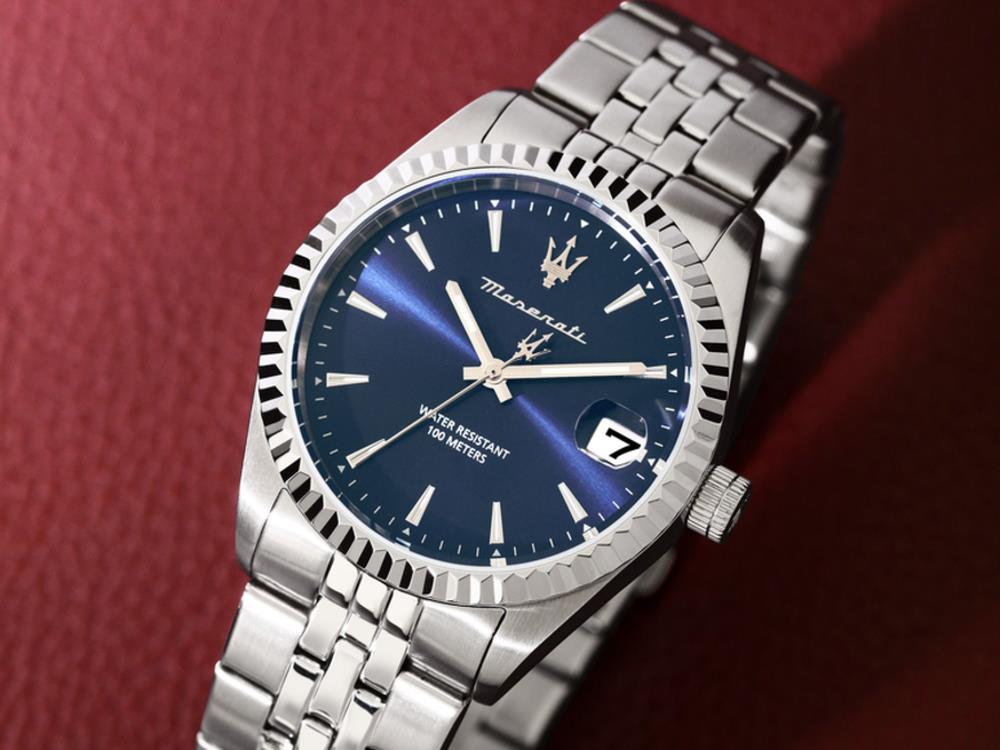 Maserati Competizione Quartz Uhr, Blau, 41 mm, Mineral Glas R8853100056
