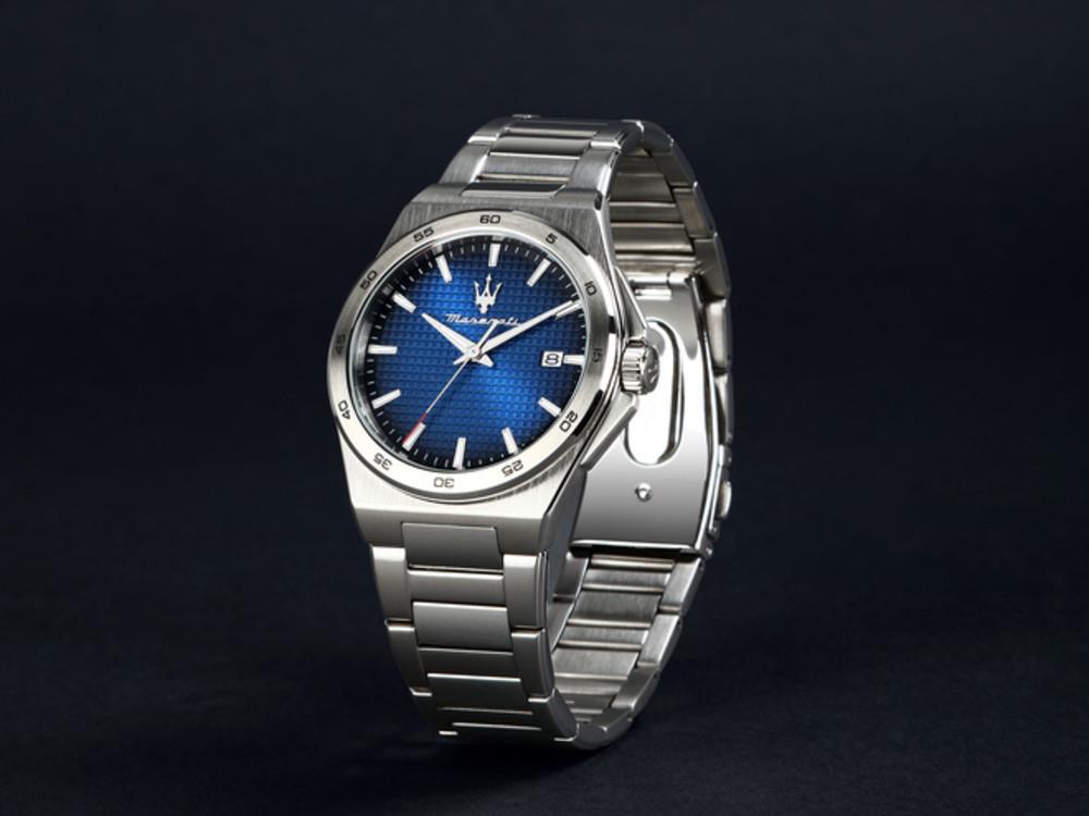 Maserati Velocitá Slim Quartz Uhr, Blau, 40 mm, R8853153001