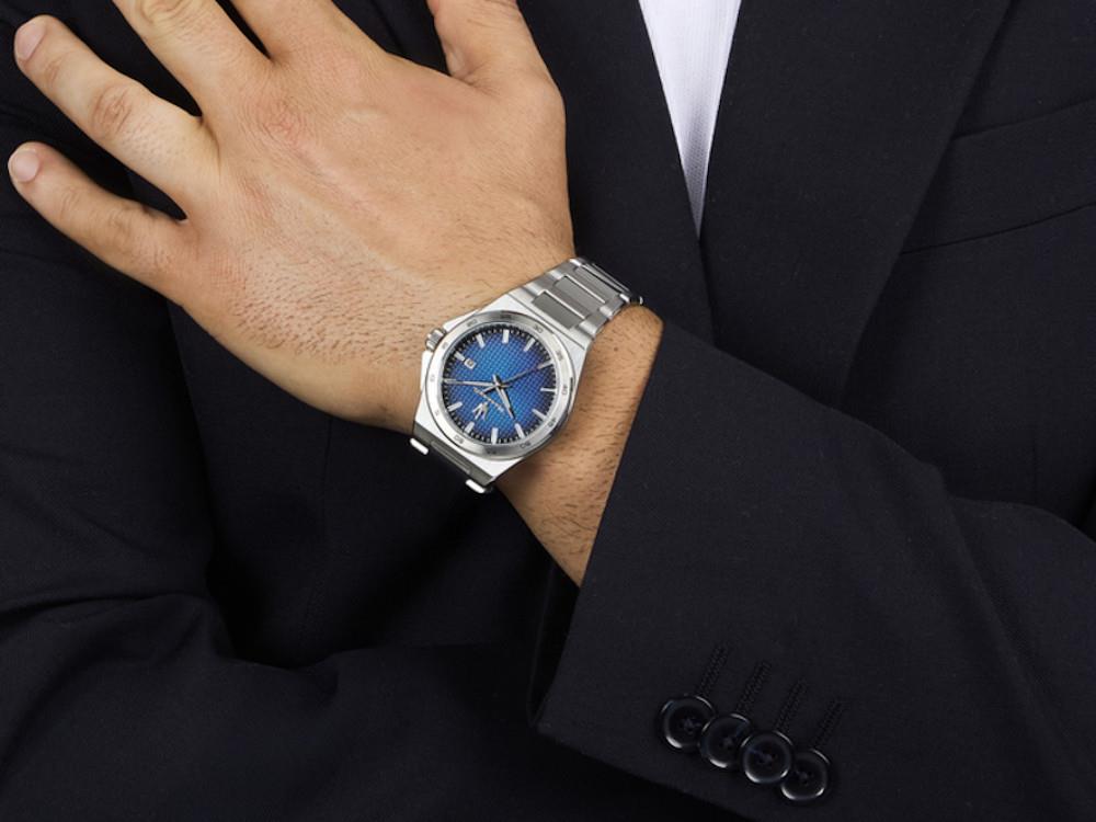 Maserati Velocitá Slim Quartz Uhr, Blau, 40 mm, R8853153001