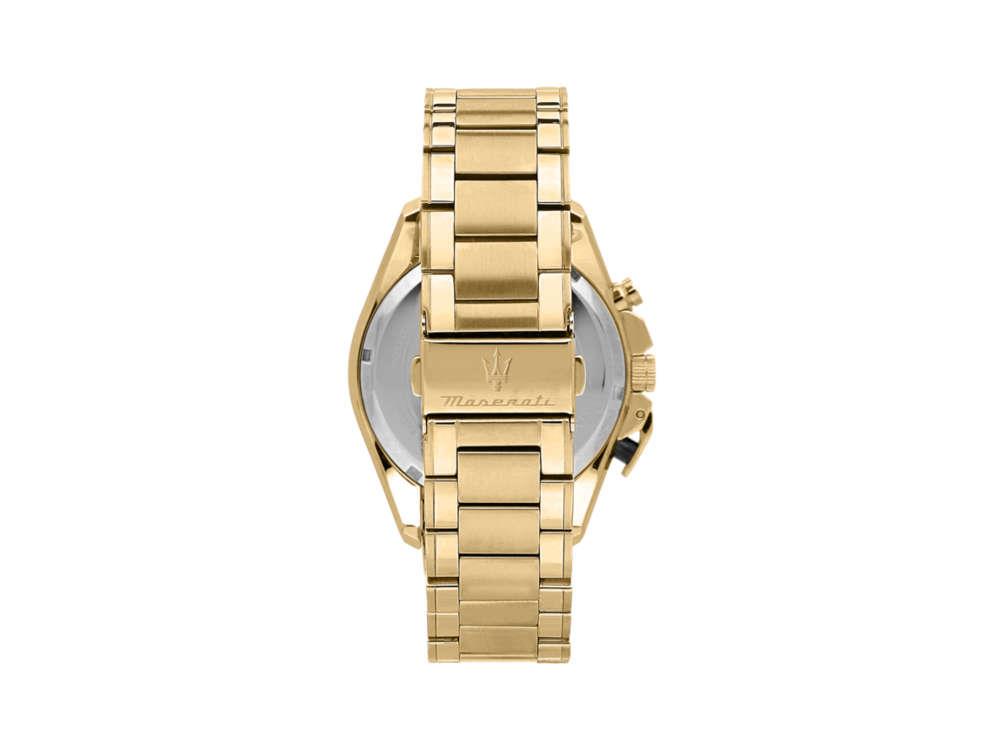 Maserati Traguardo Quartz Uhr, PVD Gold, Schwarz, 45 mm, R8873612041