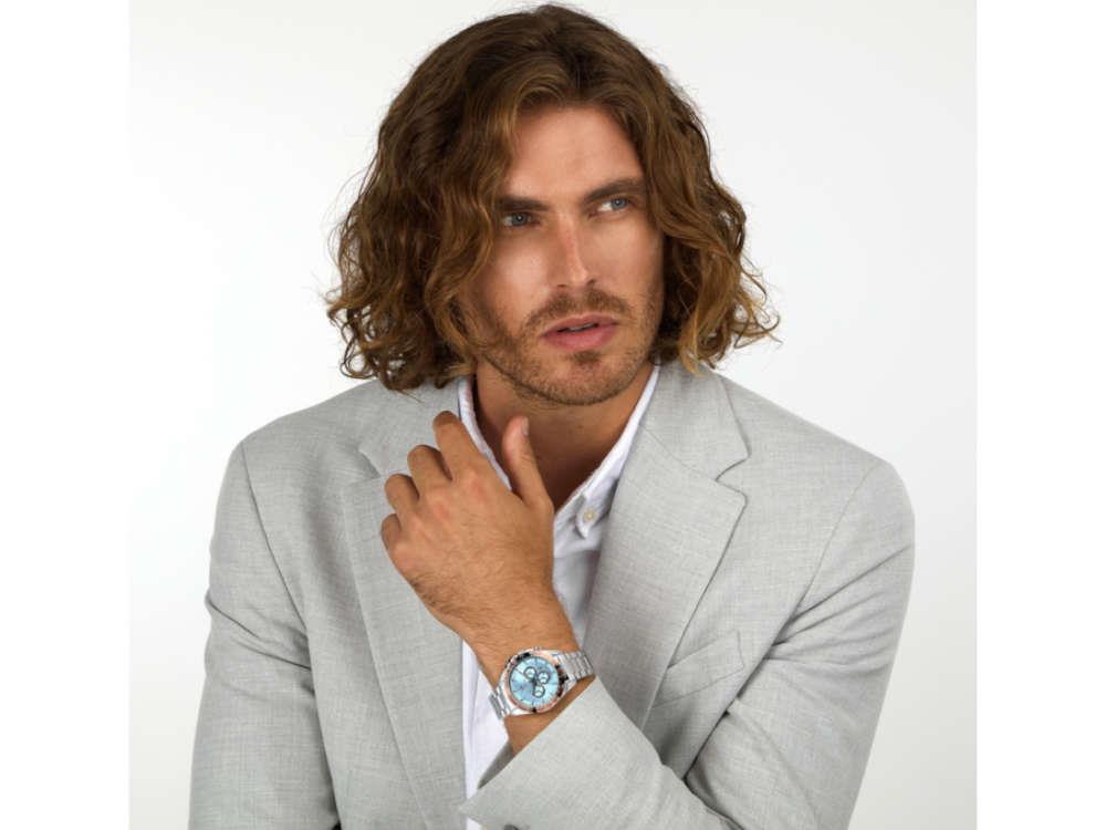 Maserati Traguardo Quartz Uhr, Hellblau, Sonderausgabe, R8873612064