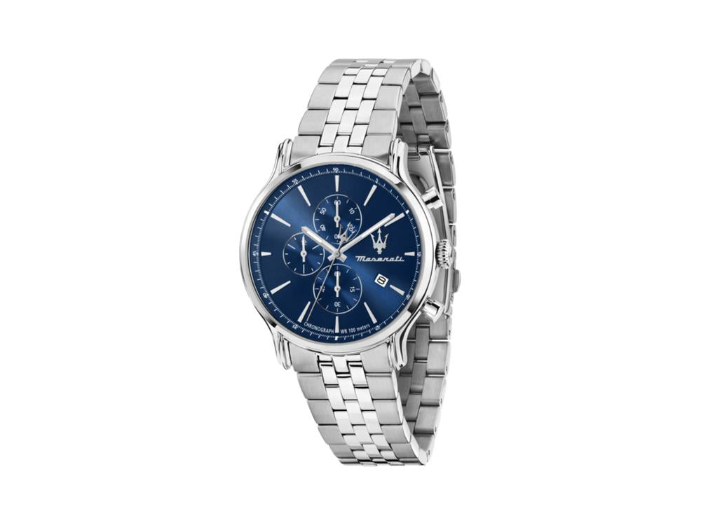 Maserati Epoca Slim Quartz Uhr, Blau, 40 mm, Mineral Glas, R8873618039