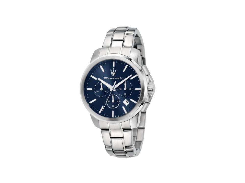 Maserati Successo Quartz Uhr, Blau, 42 mm, Mineral Glas R8873621047