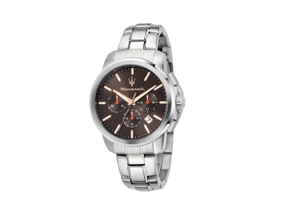 Maserati Successo Quartz Uhr, Braun, 42 mm, Mineral Glas R8873621050