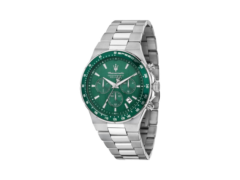 Maserati Sfida Quartz Uhr, Grün, 41 mm, Mineral Glas, R8873640030
