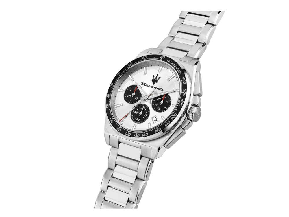 Maserati Velocitá Quartz Uhr, Silber, 43 mm, R8873652006