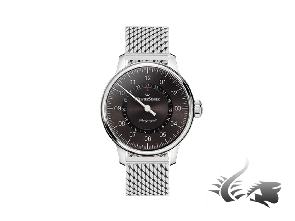 Meistersinger Perigraph Automatik Uhr, ETA 2824-2, Milanese band, AM1007-MIL20