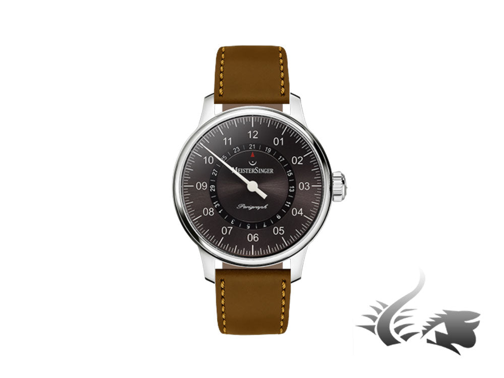 Meistersinger Perigraph Automatik Uhr, ETA 2824-2, 43mm, Leder, AM1007-SCF03