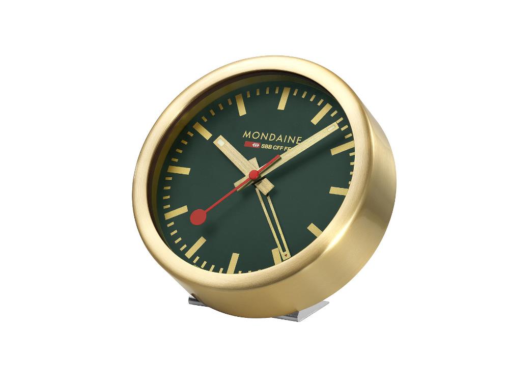 Mondaine Clocks Quartz Uhr, Aluminium, Grün, 12.5 cm, A997.MCAL.66SBG