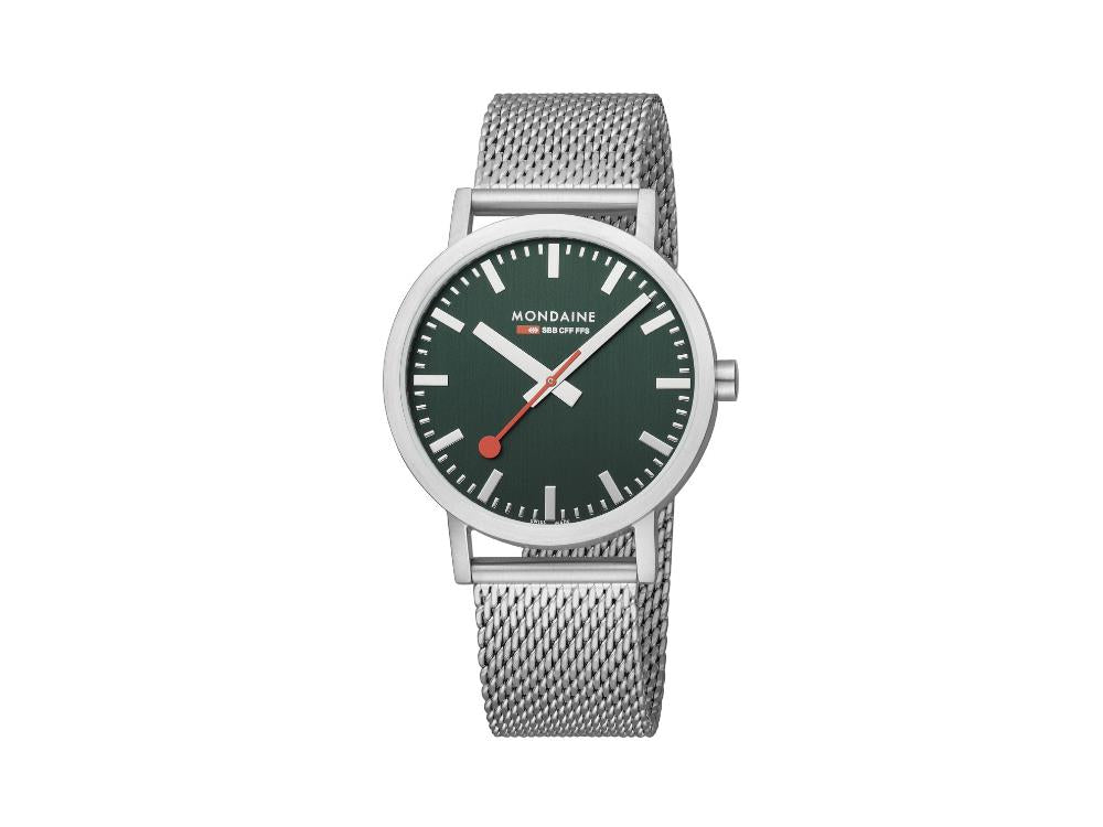 Mondaine SBB Classic Quartz Uhr, Grün, 40 mm, A660.30360.60SBJ