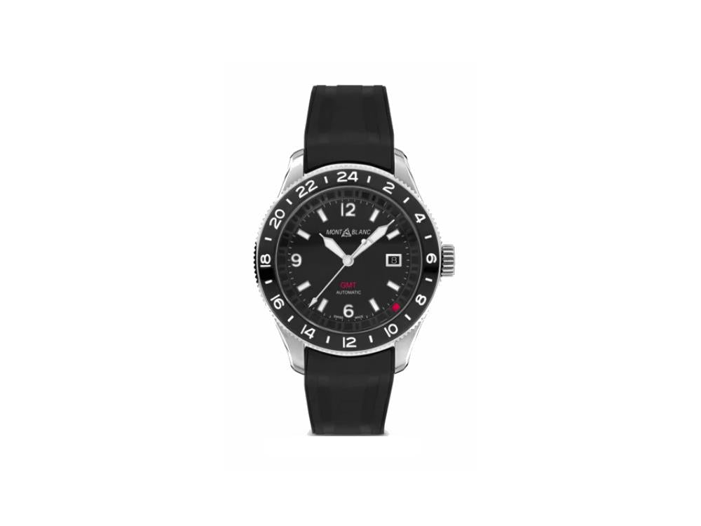 Montblanc 1858 GMT Automatik Date Uhr, Schwarz, 42 mm, 129766