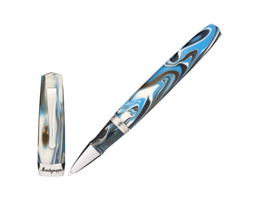 Montegrappa Elmo 02 Sorapis Roller, Edelharz, Edelstahl, ISE2RRAB
