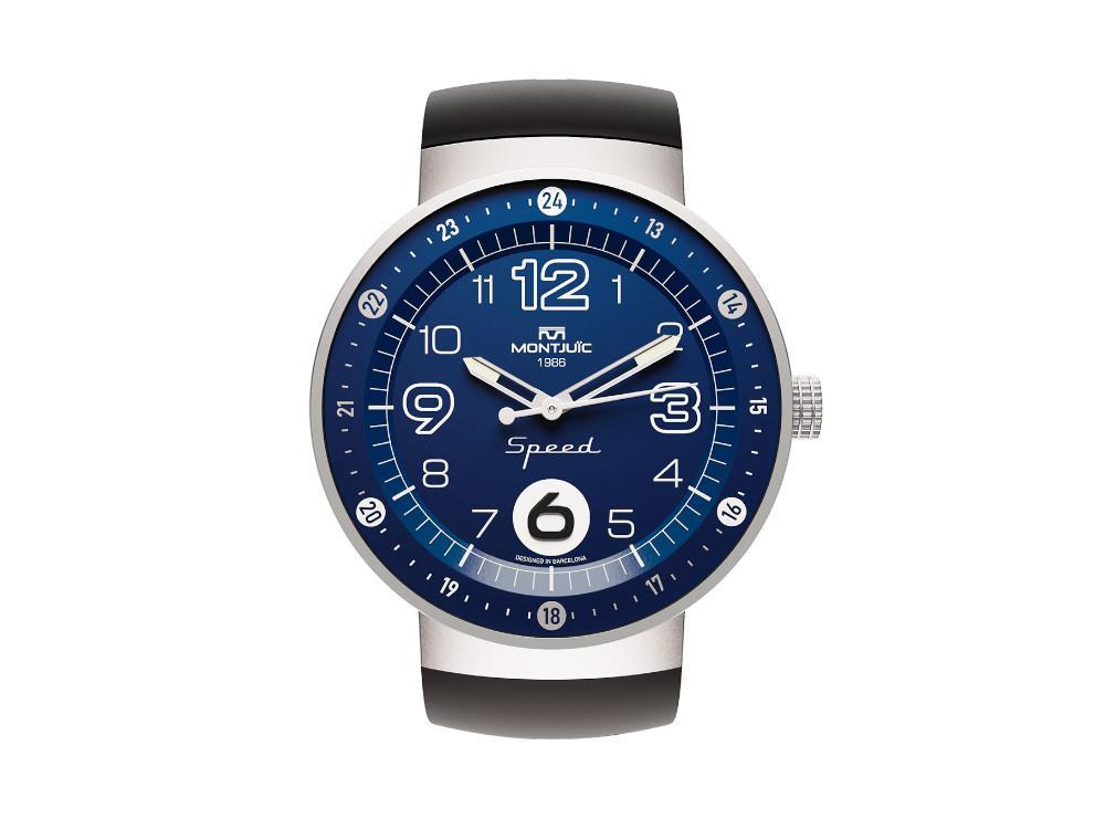 Montjuic Elegance Quartz Uhr, Edelstahl 316L , Schwarz, 43 mm, MJ1.0204.S