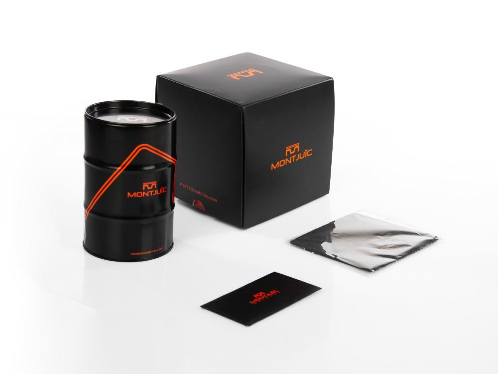 Montjuic Speed GMT Quartz Uhr, Edelstahl, Schwarz, 43 mm, MJ3.0404.S