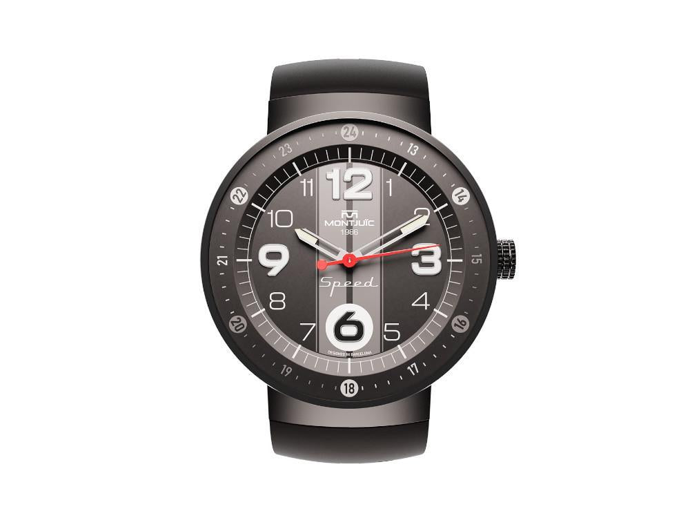 Montjuic Sport Quartz Uhr, Edelstahl 316L , Schwarz, 43 mm, MJ1.0903.B