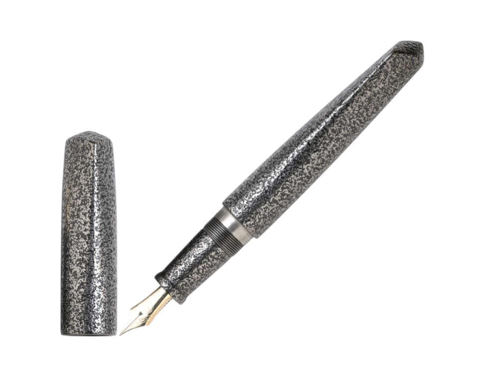 Nakaya Dorsal Fin Ver.2 Suzu Ishime Füllfederhalter Silber