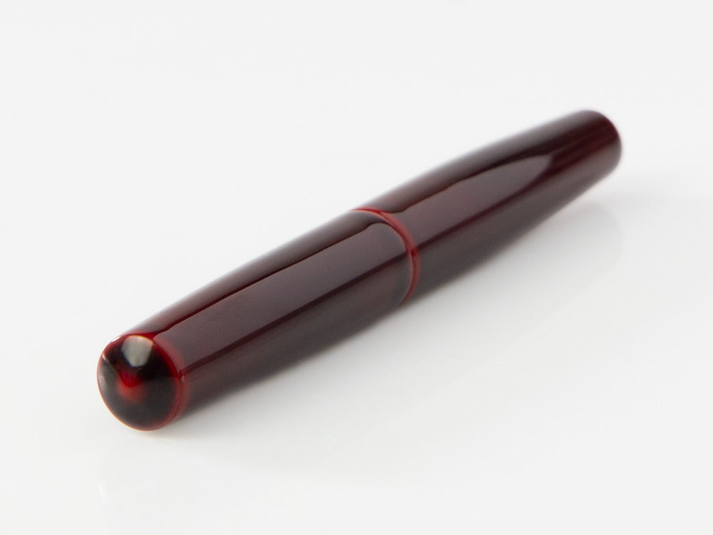 Nakaya Cigar Füllfederhalter Piccolo, Aka-Tamenuri, Ebonite, 14K Rhodium