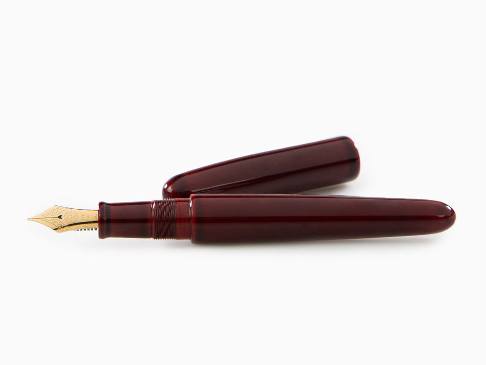 Nakaya Cigar Portable Füllfederhalter, Aka-Tamenuri, 14kGold, Italic Nib