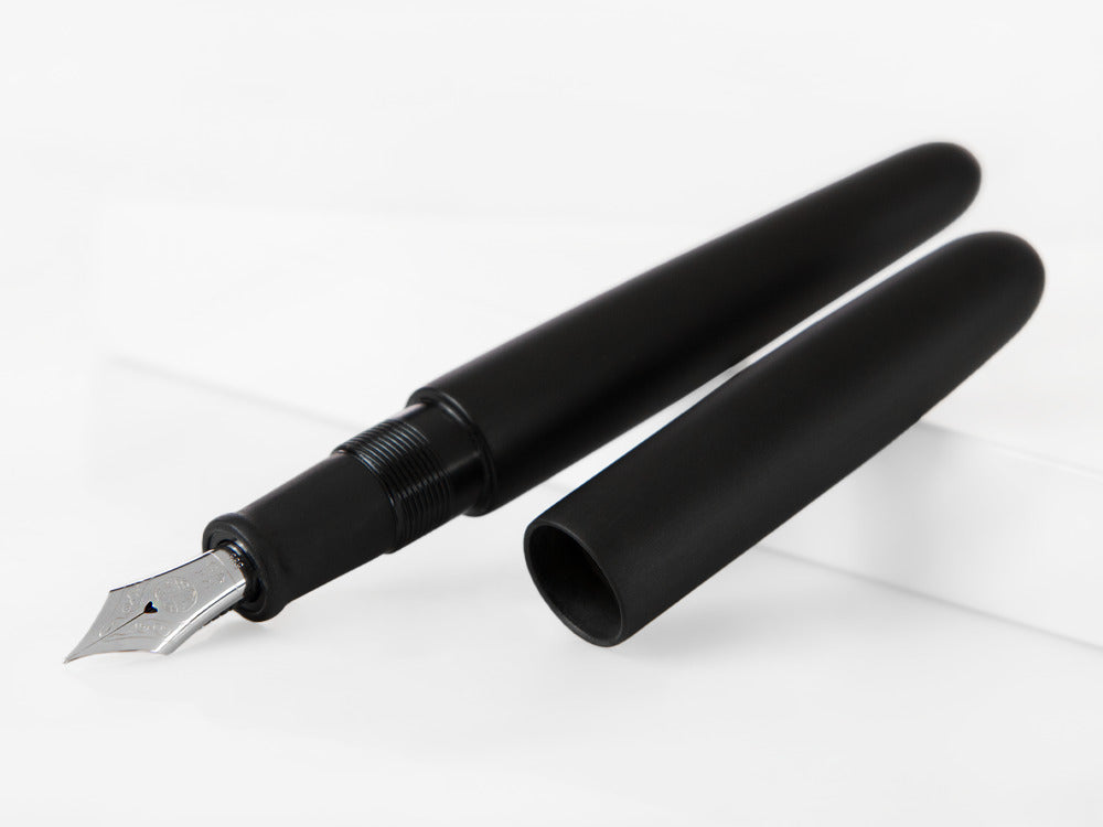 Nakaya Cigar Füllfederhalter Portable, Black Hairline, Rhodium