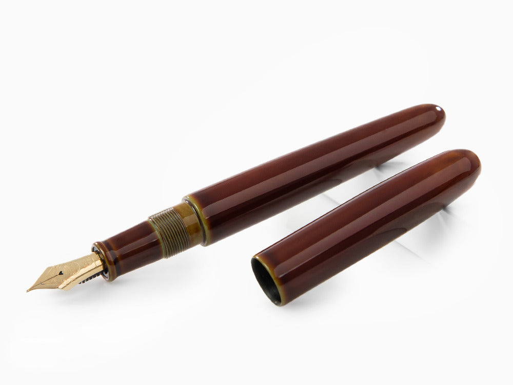 Nakaya Cigar Heki-Tamenuri Füllfederhalter, Portable, Ebonite