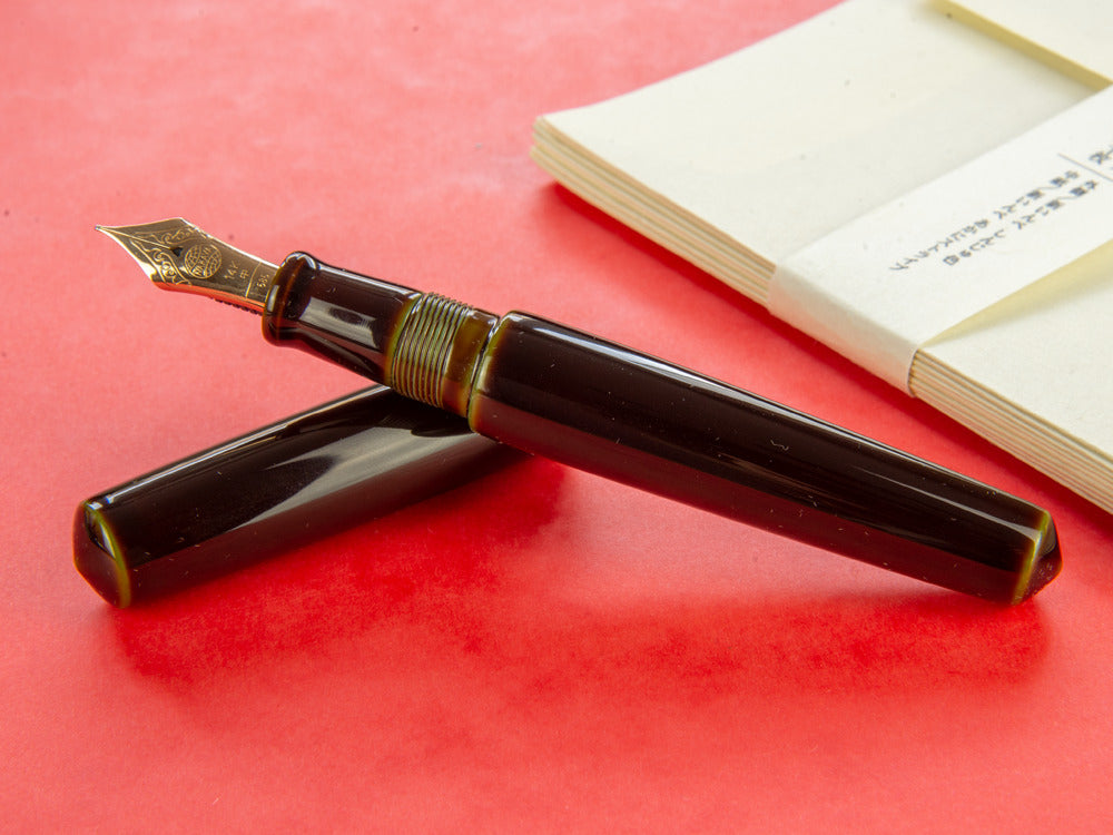 Nakaya Cigar Füller Piccolo, Heki-Tamenuri, Naturkautschuk, Elastic nib