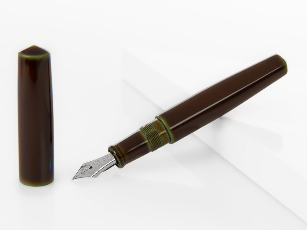Nakaya Cigar Füllfederhalter Piccolo, Heki-Tamenuri, 14K Gold - Rhodium