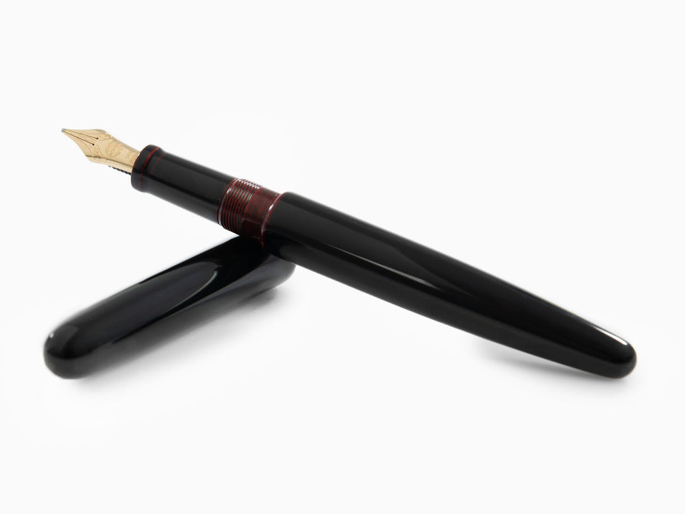 Nakaya Cigar Füllfederhalter Long, Kuro-Tamenuri, Ebonite, Music