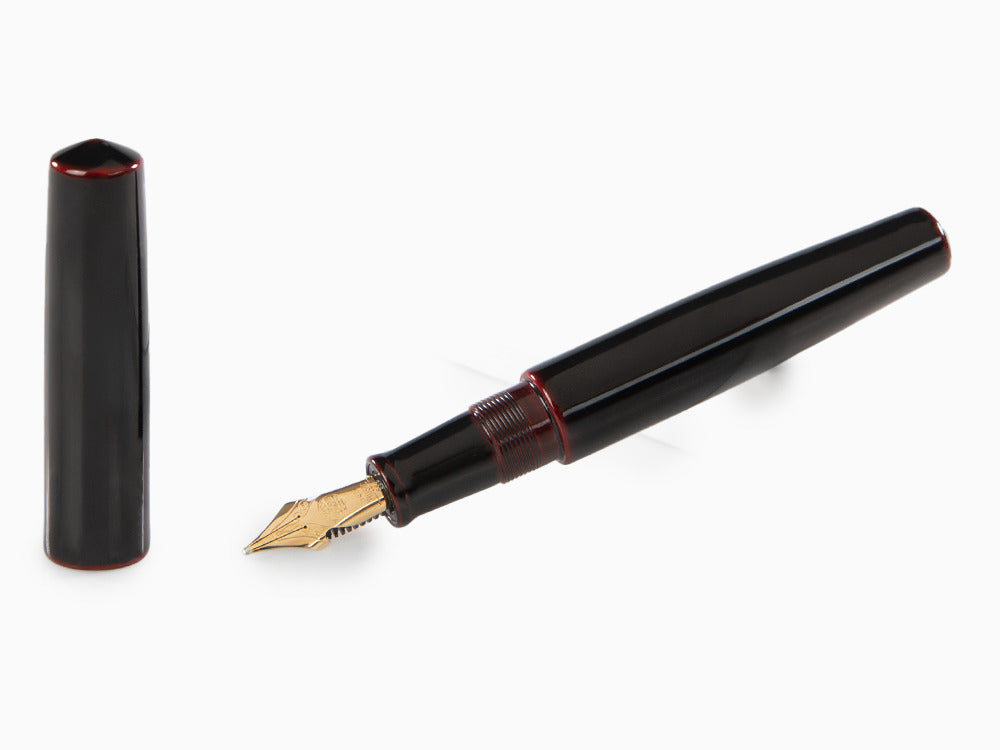 Nakaya Cigar Füllfederhalter Piccolo, Kuro-Tamenuri, Ebonite, Music