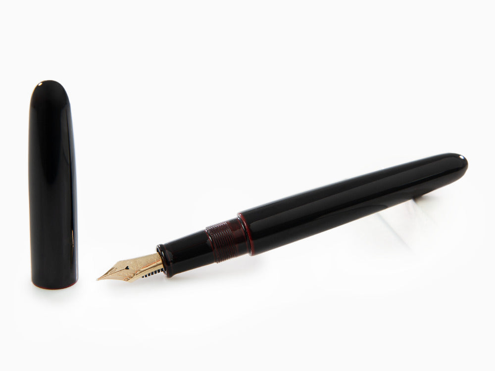 Nakaya Cigar Portable Kuro-Tamenuri Füllfederhalter, Urushi Lack