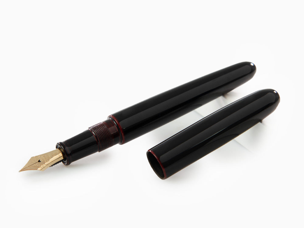 Nakaya Cigar Portable Kuro-Tamenuri Füllfederhalter, Urushi Lack
