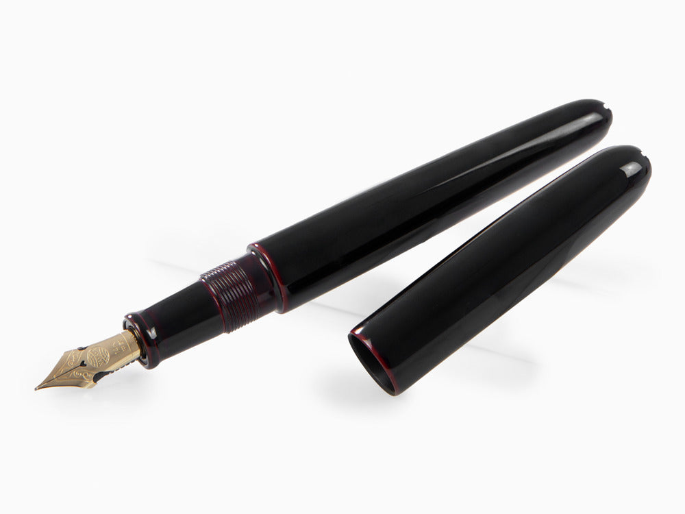 Nakaya Cigar Portable Füller, Kuro-Tamenuri, Ebonite, Elastische Feder
