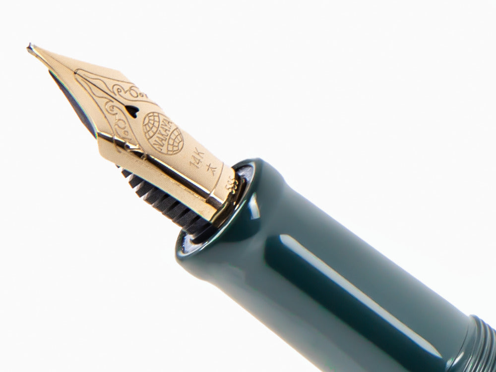 Nakaya Cigar Long Füllfederhalter Midori, Ebonite Urushi Lack