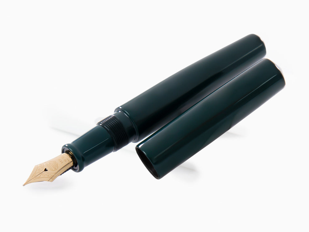 Nakaya Cigar Füllfederhalter Piccolo, Midori, Ebonite, Ebonite, 14k Gold