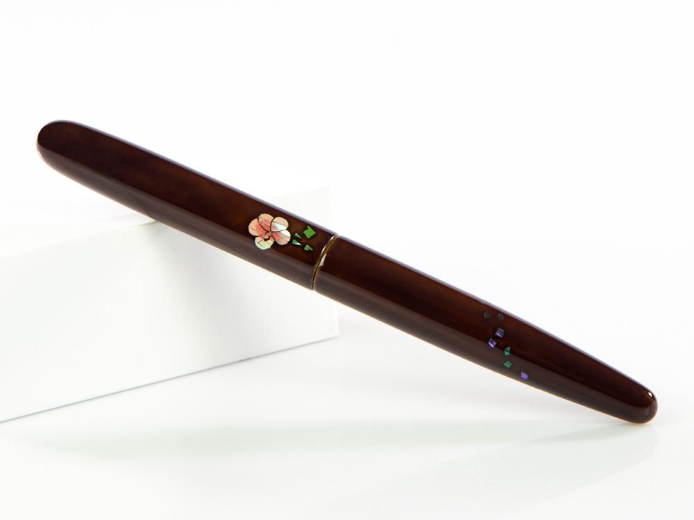 Nakaya Cigar Füllfederhalter, Mukuge, Naturkautschuk und Urushi Lack