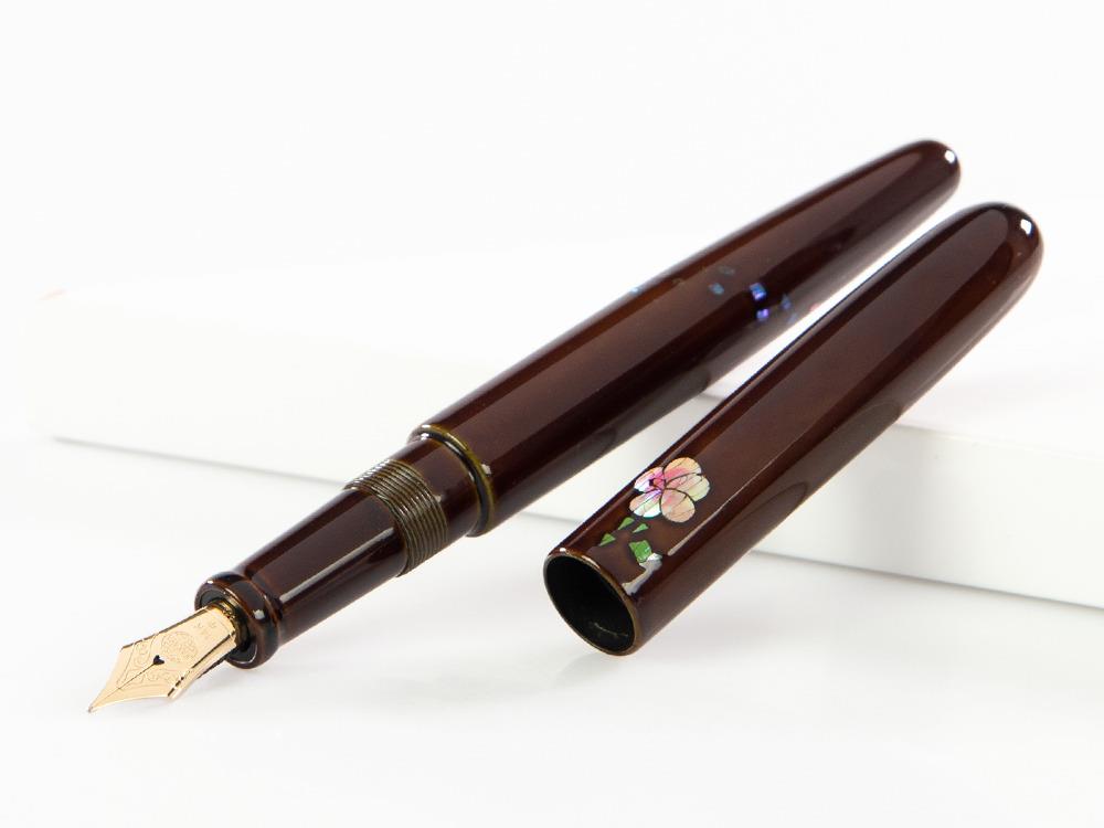Nakaya Cigar Füllfederhalter, Mukuge, Naturkautschuk und Urushi Lack