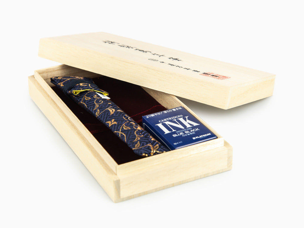 Nakaya Cigar Füllfederhalter Piccolo, Shu, Ebonite, 14k Gold