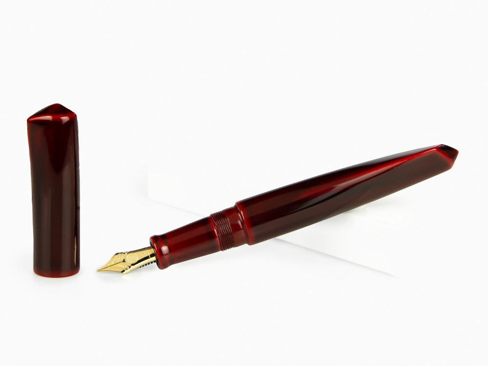 Nakaya Dorsal Fin Ver.2 Füllfederhalter Aka-Tamenuri, Ebonite, Urushi
