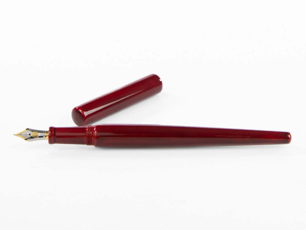 Nakaya Desk Füllfederhalter, Aka-Tamenuri, 14k Gold bicolour