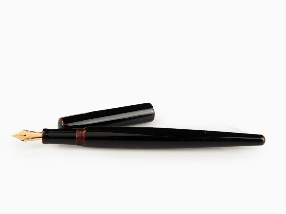 Nakaya Desk Füllfederhalter, Kuro Tamenuri, Naturkautschuk