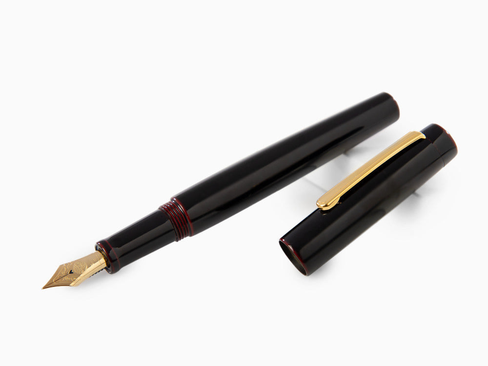 Nakaya Neo-Standard Kuro-Tamenuri Füllfederhalter, Ebonite Urushi Lack