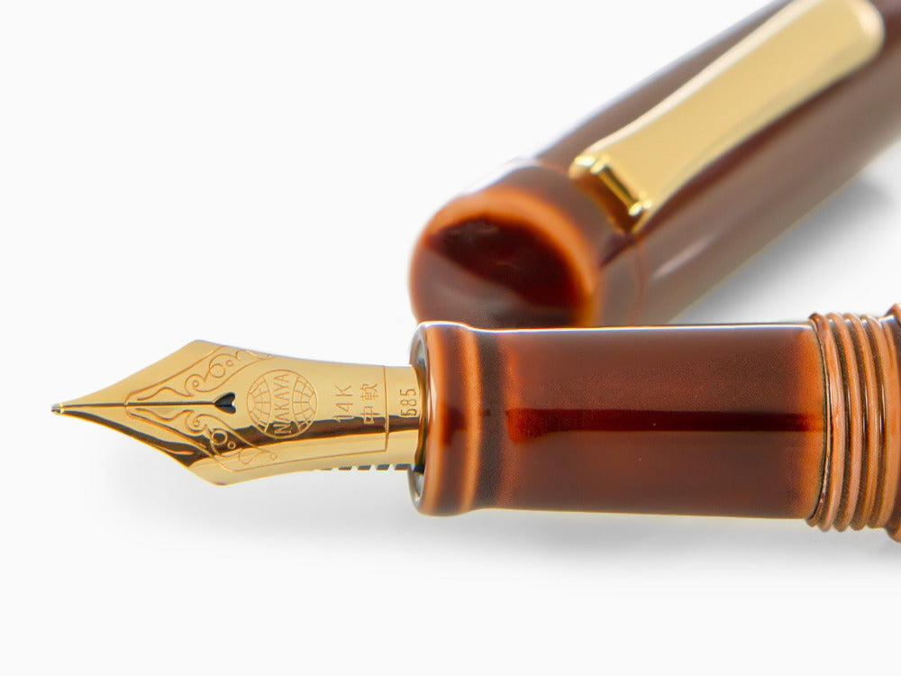 Nakaya Neo-Standard Füllfederhalter, Toki-Tamenuri, Ebonite