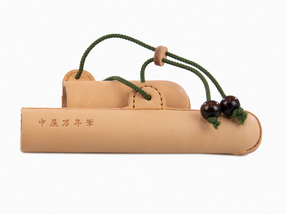 Nakaya Etui, Leder, Braun / Grün, 1 Schreibgerät