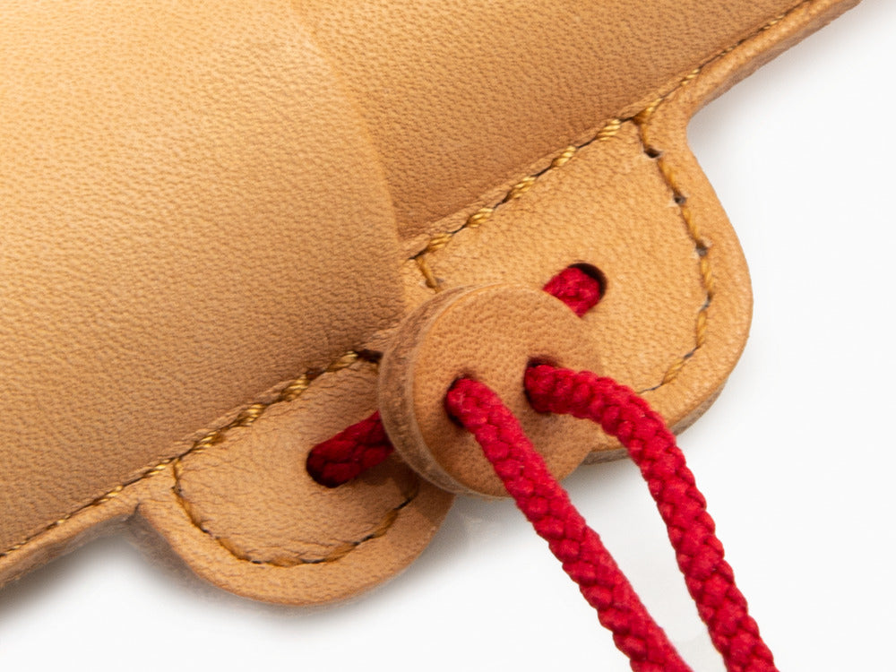 Nakaya Etui, Leder, Braun / Rot, 1 Schreibgerät