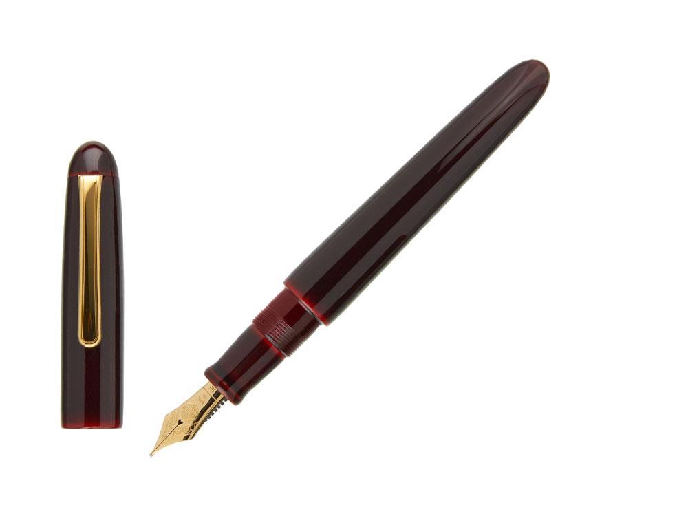 Nakaya Writer Füllfederhalter, Aka Tamenuri, Naturkautschuk und Urushi