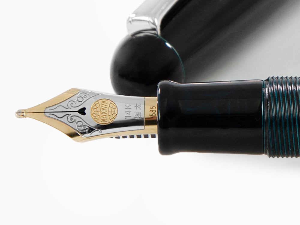 Nakaya Writer Ascending Dragon I-Tamesukashi Ao-Tamenuri Füllfederhalter