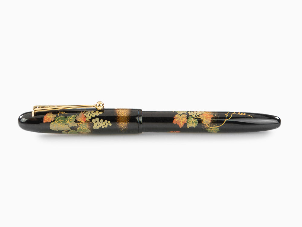 Namiki Yukari Grapevine Füllfederhalter, Urushi Lack, gold, FN-10M-BU