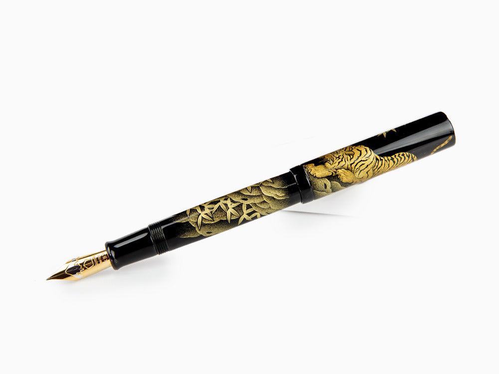 Namiki Chinkin Tiger Füllfederhalter, Urushi Lack, Vergoldete Beschläge