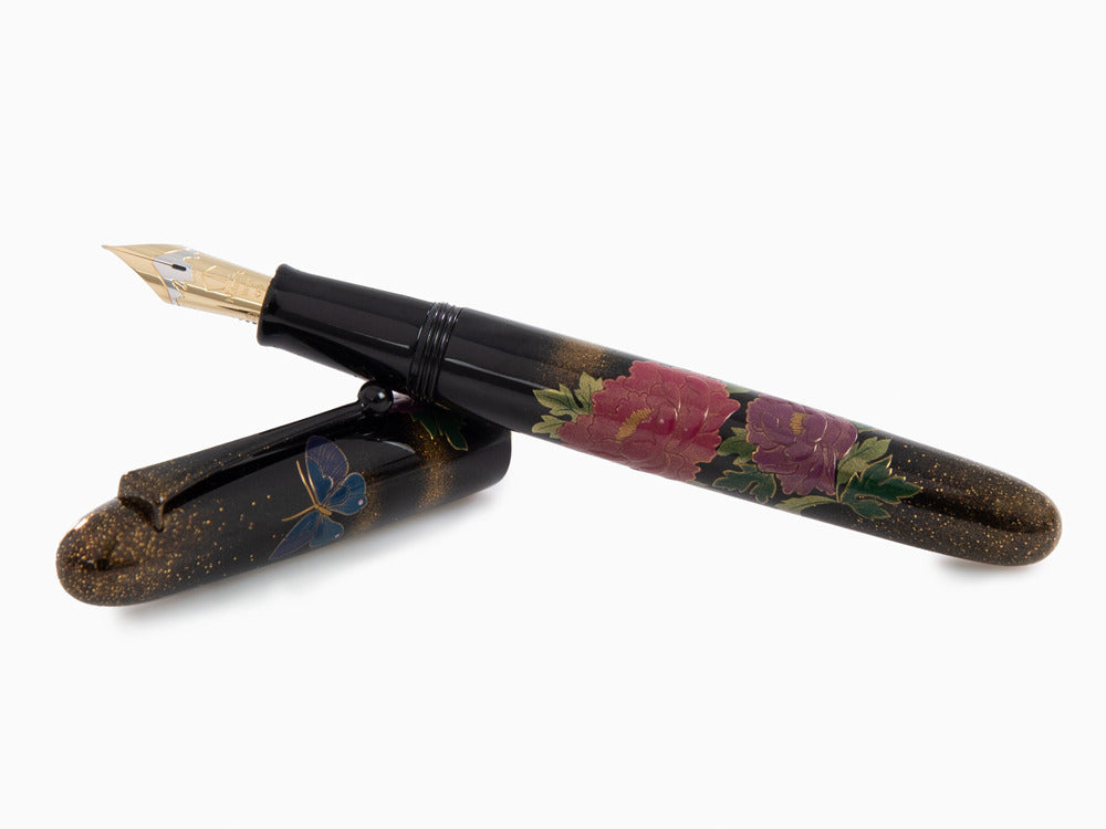Namiki Yukari Royale Peony & Butterfly Füllfederhalter Togidashi Maki-e