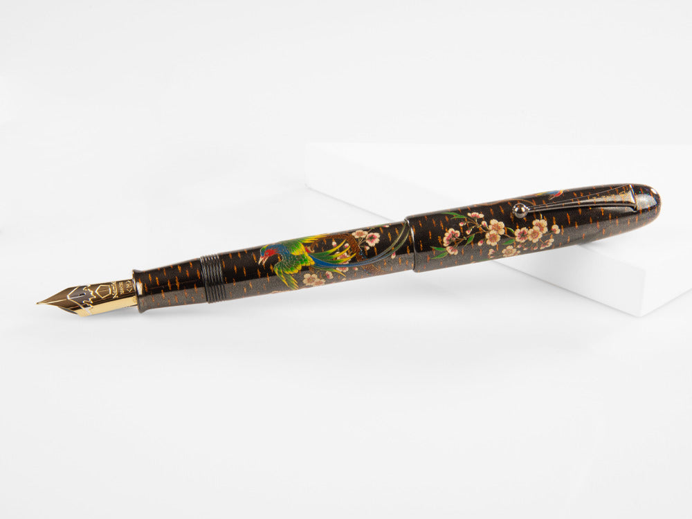 Namiki Emperor Rakucho Birds and Cherry Blossom Füllfederhalter, Maki-e